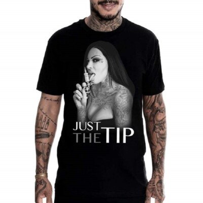 Mafioso Tipsy Just the Tip Sexy Tattooed Model Woman Needle Street Urban T Shirt