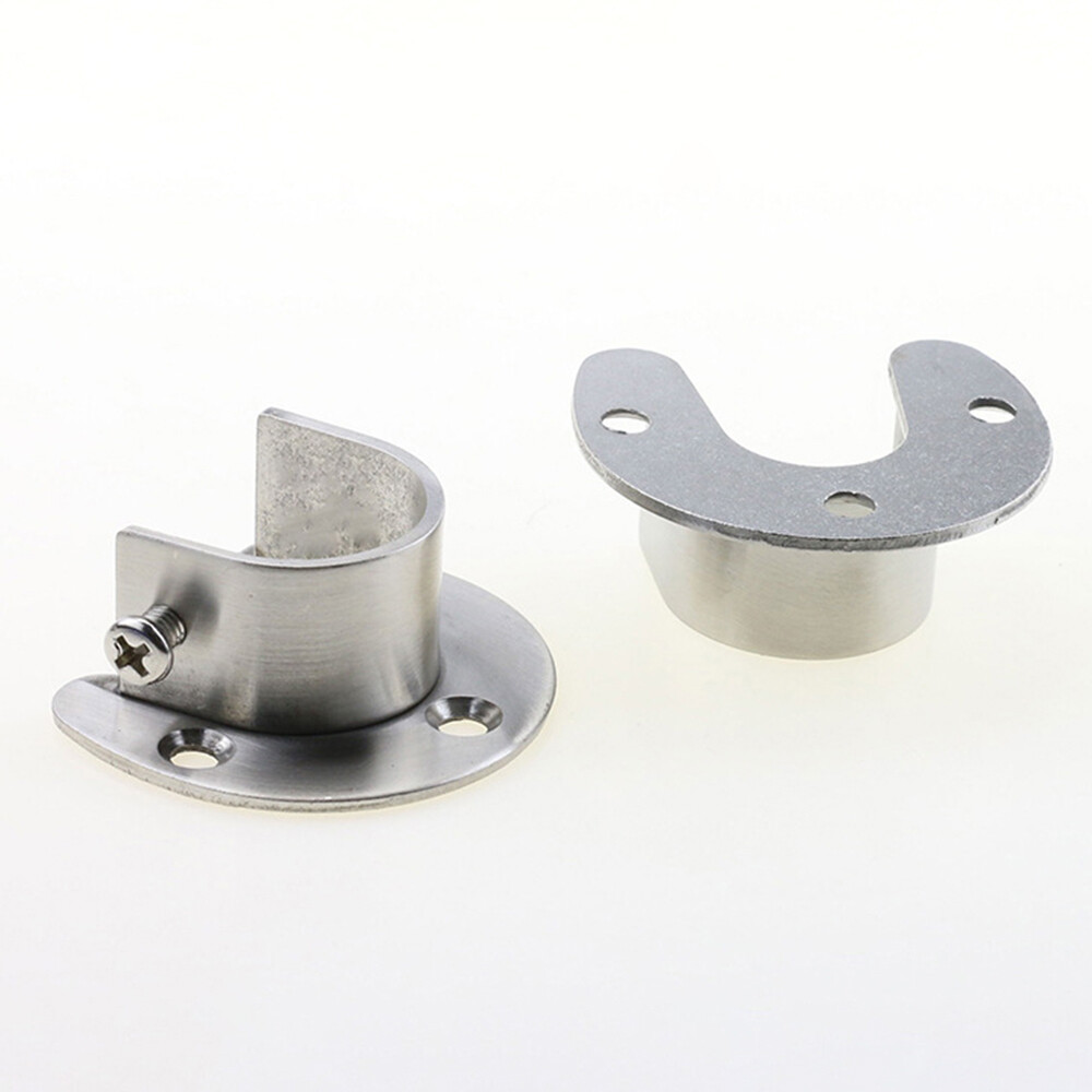 Suiwotin Closet Rod End Supports - 1-1/3 Inch U-Shaped Brackets With Screws, 4 Pack (White) - View #2