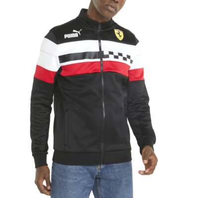 

Puma Sf Race Sds Track FullZip Jacket Мужская черная повседневная спортивная верхняя одежда 53372, Черный, Puma Sf Race Sds Track FullZip Jacket