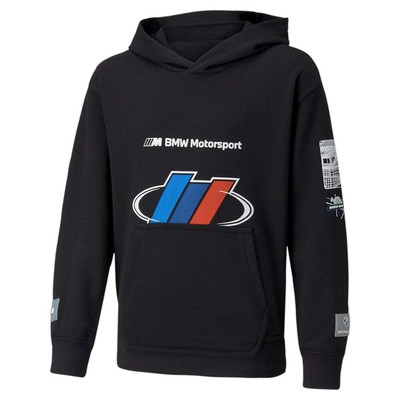 

Puma Bmw Mms Street Pullover Hoodie Youth Boys Black Повседневная верхняя одежда 531263-01, Черный