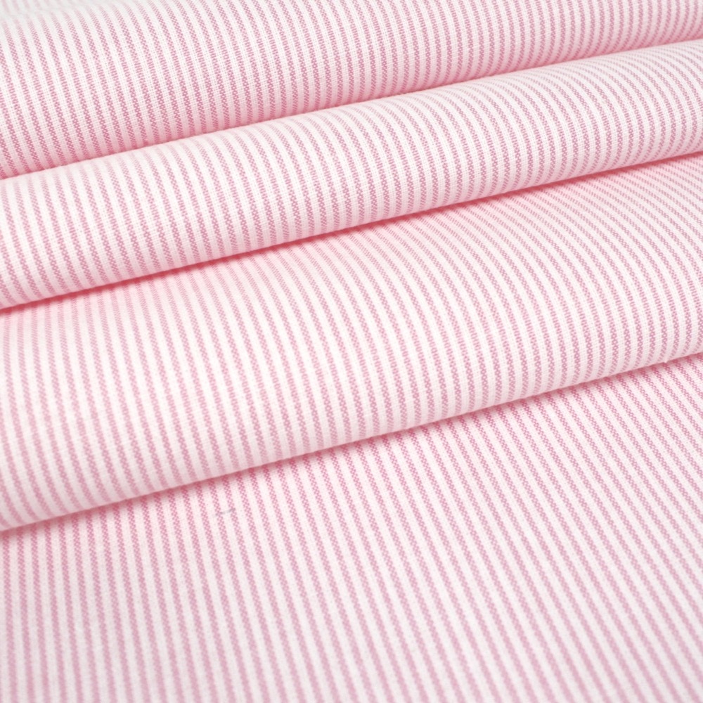 FINE 1mm STRIPE CHAMBRAY COTTON FABRIC by the metre DENIM LOOK stripes