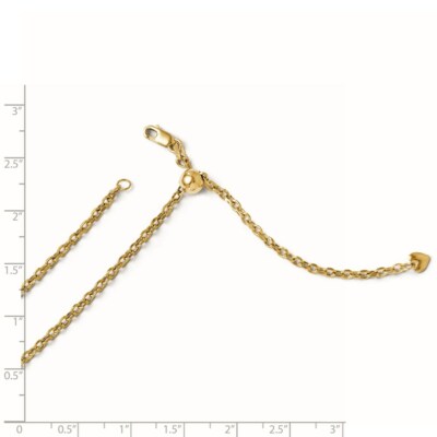 Pre-owned Superdealsforeverything Leslie's Real 14kt Adjustable Semi Solid Chain; 30 Inch In Yellow