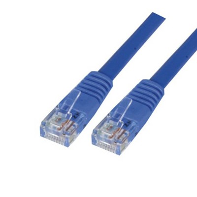 High Quality Stranded Core Conductor Straight Through Lead Cat6A Patch 10m Blue