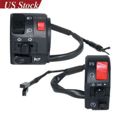 7/8'' Motorcycle Handlebar Horn Button Turn Signal Fog Light Controller Switch
