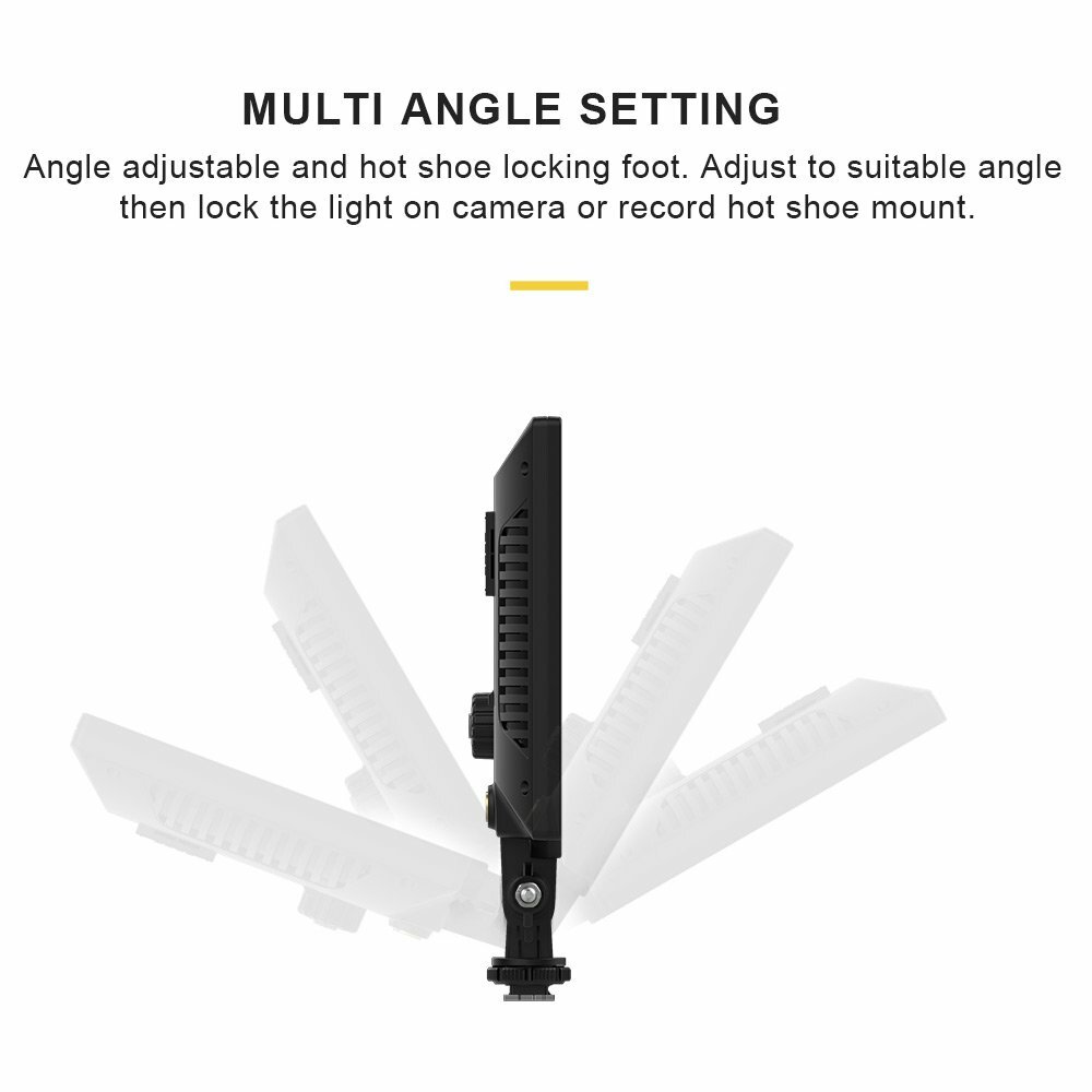 LED Video Light Camera Light, Portable Camcorder Light Panel, 3200K/5600K