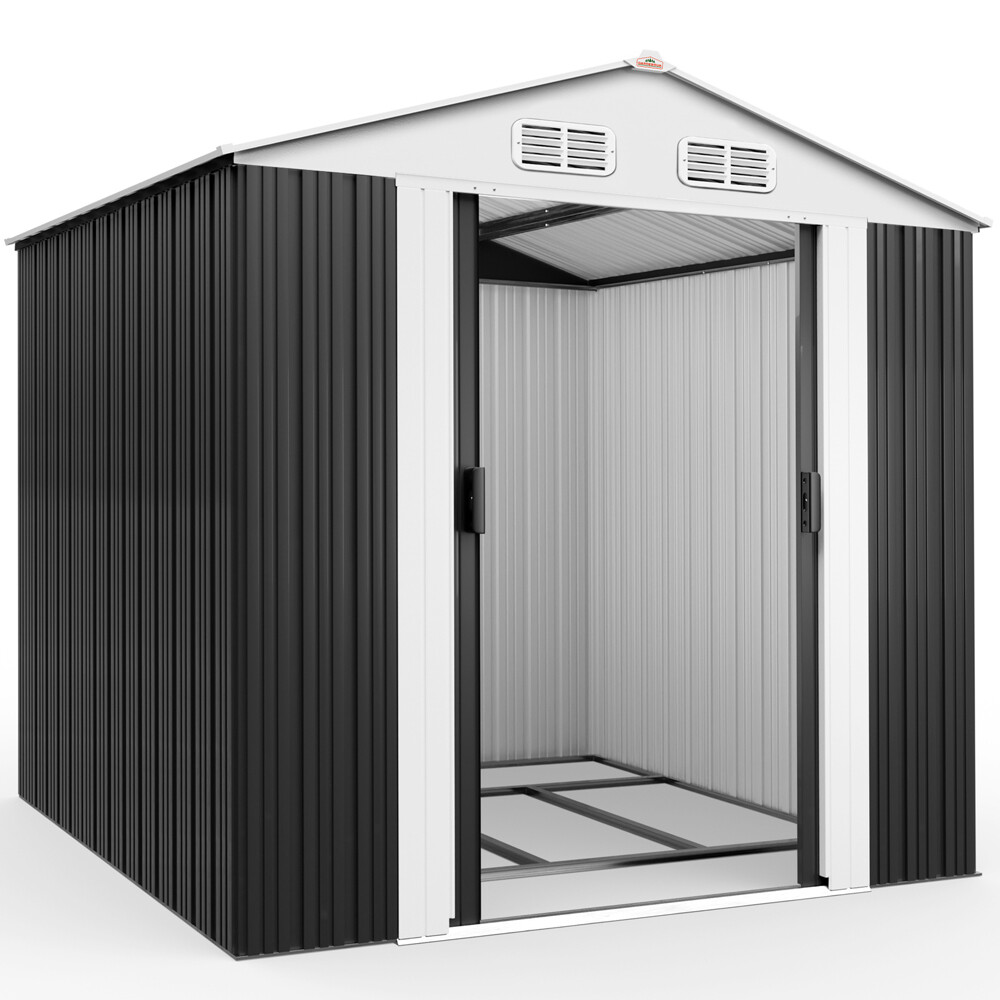 XXL Gerätehaus Geräteschuppen 5m² Metall Gartenhaus Schiebetür 8,4m³ Gardebruk