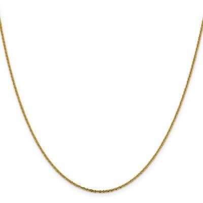 Pre-owned Superdealsforeverything Real 14kt Yellow Gold 1.5mm Cyclone Chain; 18 Inch; Lobster Clasp