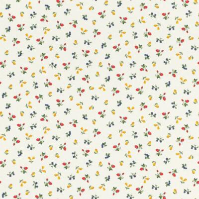 Rasch Textil 871677 Petite Fleur 5 Green Red Fruit Berries Fabric Fabic