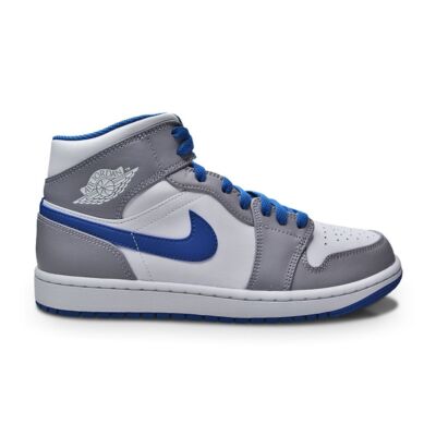 

Мужские кроссовки Nike Air Jordan 1 Mid — DQ8426 014 — цементно-серый, белый, настоящий синий