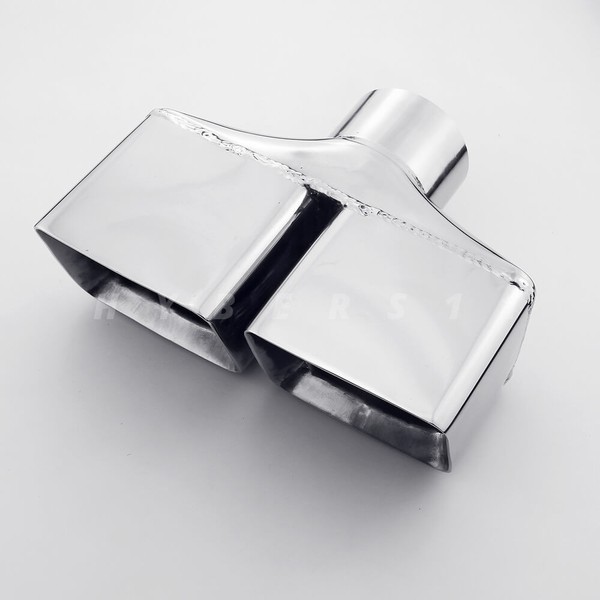 Pair 2.5" Inlet Quad Square Out Exhaust Tips for 20082014 Dodge