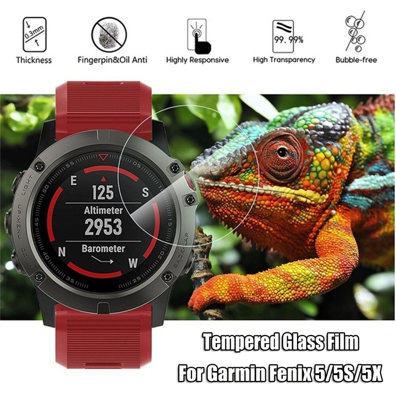 Clear For Garmin Fenix 5 5X 5S Tempered Glass Screen Protectors Protective Film eBay