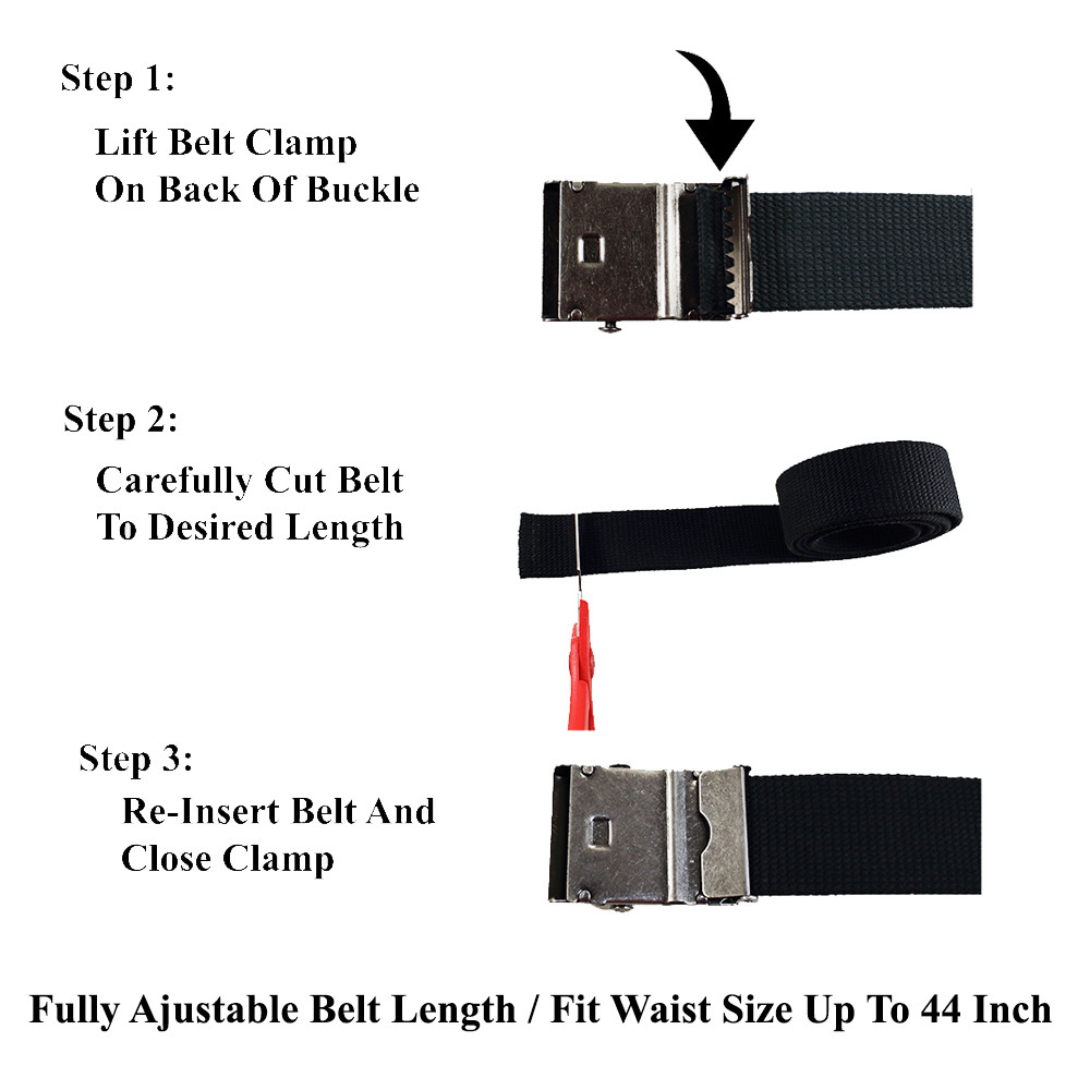 Canvas Cotton Web Buckle Belt Military Style Adjustable Belt