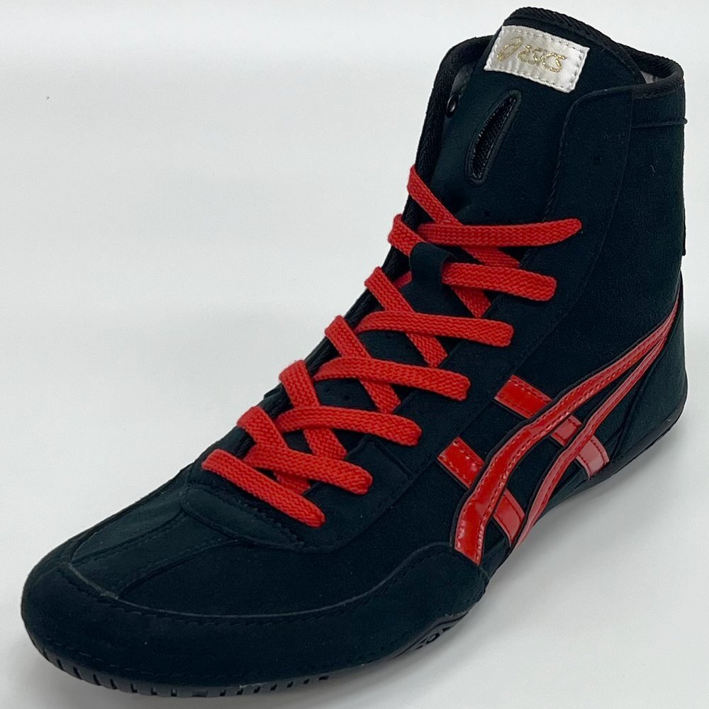 Pre-owned Asics 1083a001  Wrestling Boxing Shoes Black×red×black Ex-eo Successor Us7.5-11.5