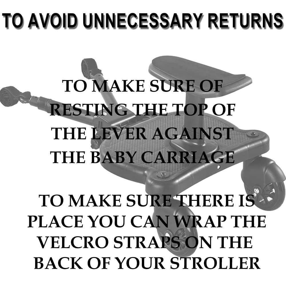 Universal 2in1 Stroller Ride Board with Detachable Seat, Stroller Glider board