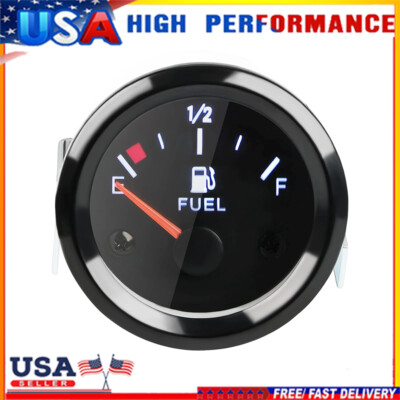 2'' 52mm Fuel Level Gauge Meter Kit with LED Backlight C12V Fuel Tank Meter