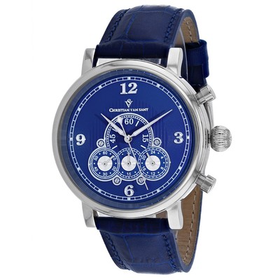 Pre-owned Christian Van Sant Men's Blue Dial Watch - Cv0712