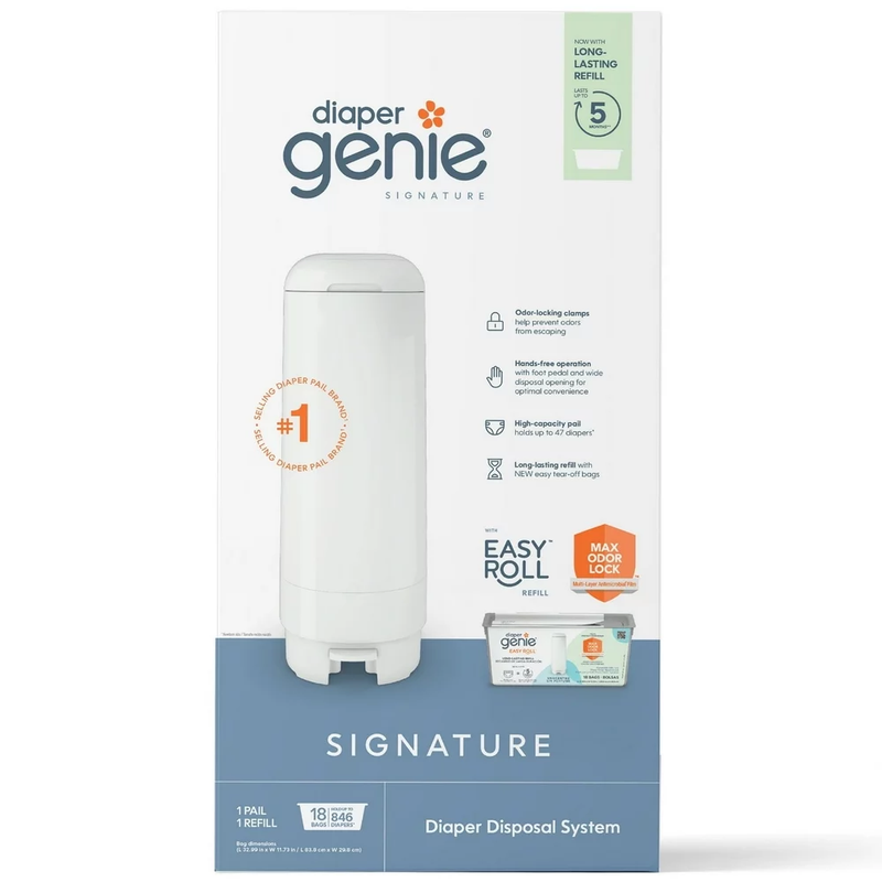 DIAPER DISPOSAL PAIL with 18 Refill Bags