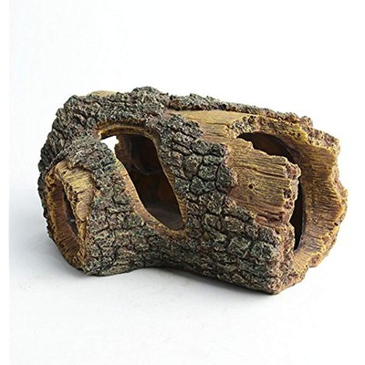 Hygger Betta Log Resin Hollow Tree Trunk Ornament, Aquarium Decorations Wood And