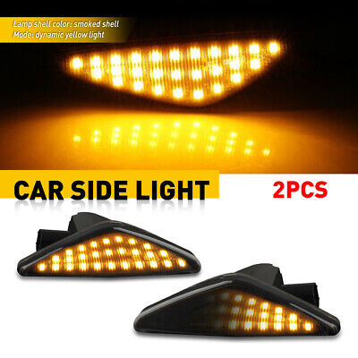 2x Dynamic Sequential LED Side Marker Signal Lights For 2007-2013 BMW X5 SUV E70