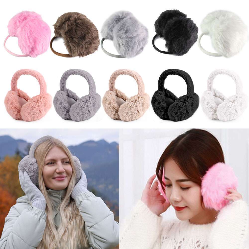 Women Men Fluffy Ear Muffs Winter Earmuffs Soft Plush Ear
