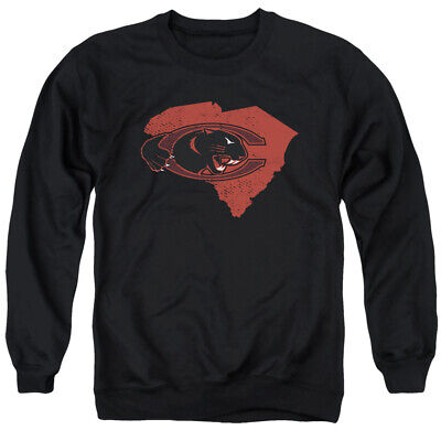 Claflin University Adult Crewneck Sweatshirt State Shape, Black, S-3XL