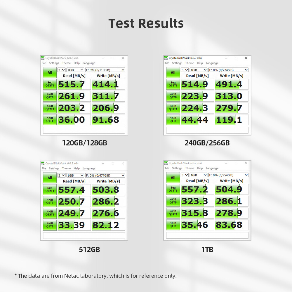 Netac 120GB 256GB 512GB SSD 2.5" SATA III 6GB/s Internal Solid State Drive lot
