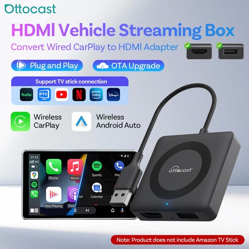Ottocast Car TV Mate Max for Fire TV Stick HDMI to USB Port