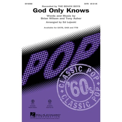 Hal Leonard God Only Knows SAB by The Beach Boys Arranged by Ed Lojeski