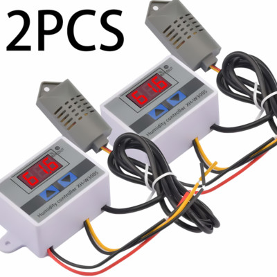 2PCS AC 110V-220V Digital Humidity Controller 0%-99% RH Hygrometer Switch Sensor