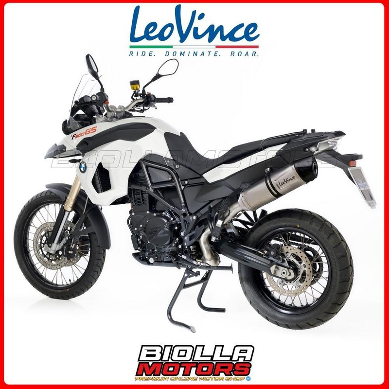 8287e Pot Ligne Leovince Bmw F 800 Gs/Adventure 2014 - Lv One Evo Stainless Stee