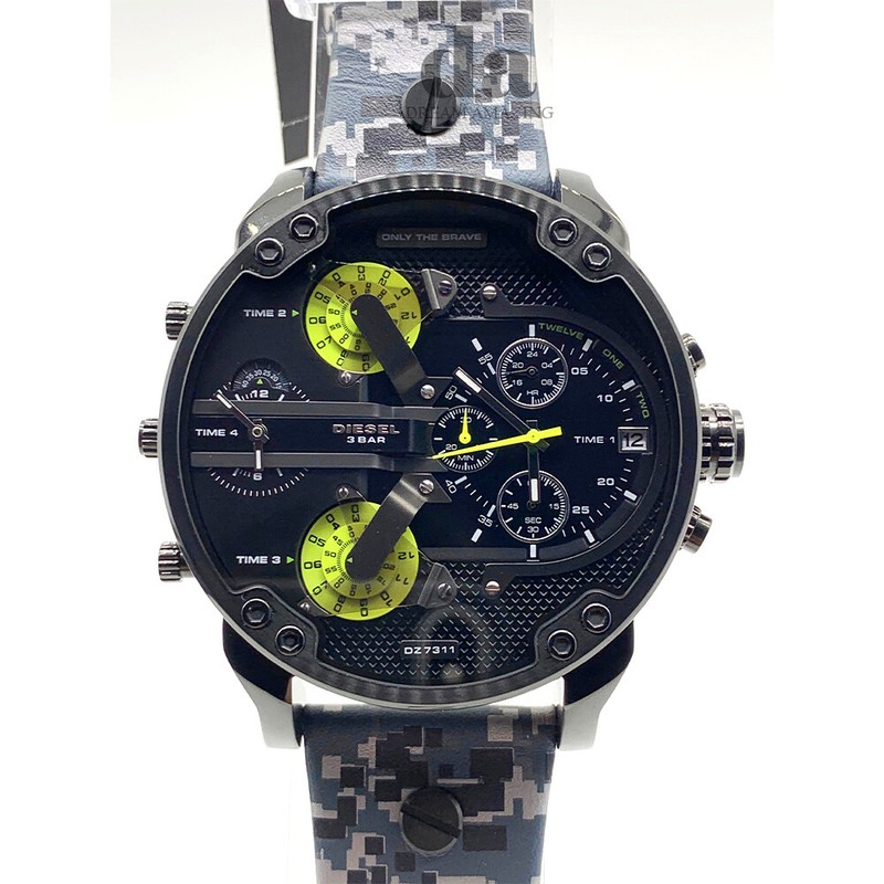 Diesel DZ7311 Mr Daddy Black Dial Multicolor Leather Band Diesel DZ7311 Mr Daddy Black Dial Multicolor Leather Band