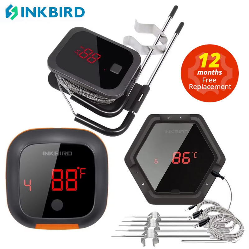 IBT 2X 4XS 6XS 3 Types Food Cooking Bluetooth Wireless BBQ Thermometer Probes&Ti