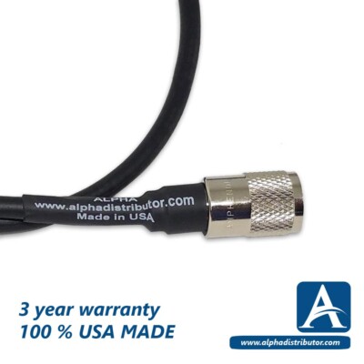 50-FT   RG8X (MINI RG8U) JUMPER CABLE WITH AMPHENOL S PL-259 HAND SOLDERED