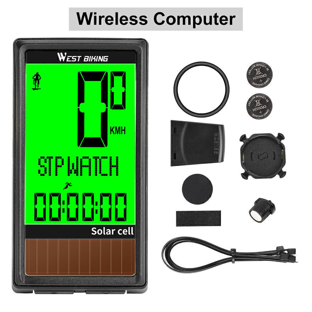 Mountain Bike Waterproof Wireless Computer Bicycle LCD Speedometer Odometer