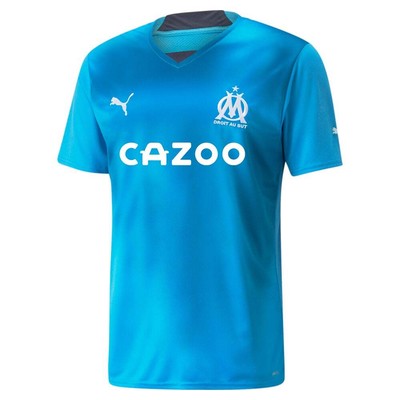 Мужская футбольная майка Puma Om 3Rd Replica с коротким рукавом и V-образным вырезом, синяя 76610303