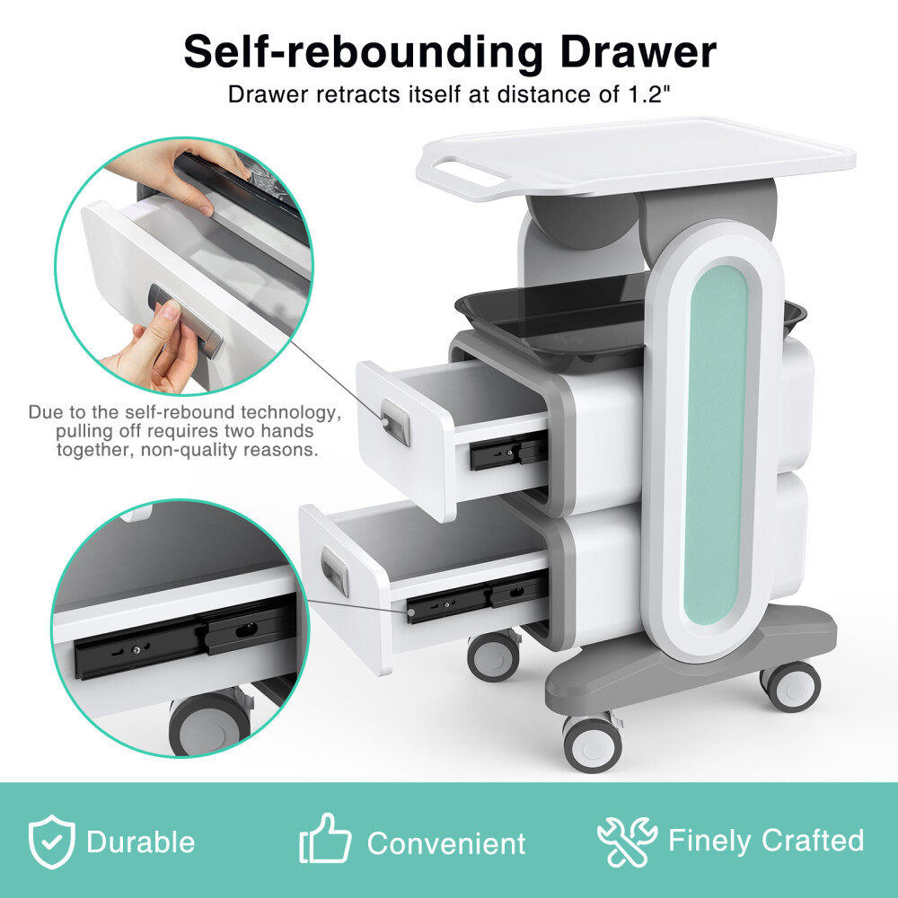 Mobile Trolley Carts for Ultrasound Imaging Scanner Medical Beauty Storage Cart
