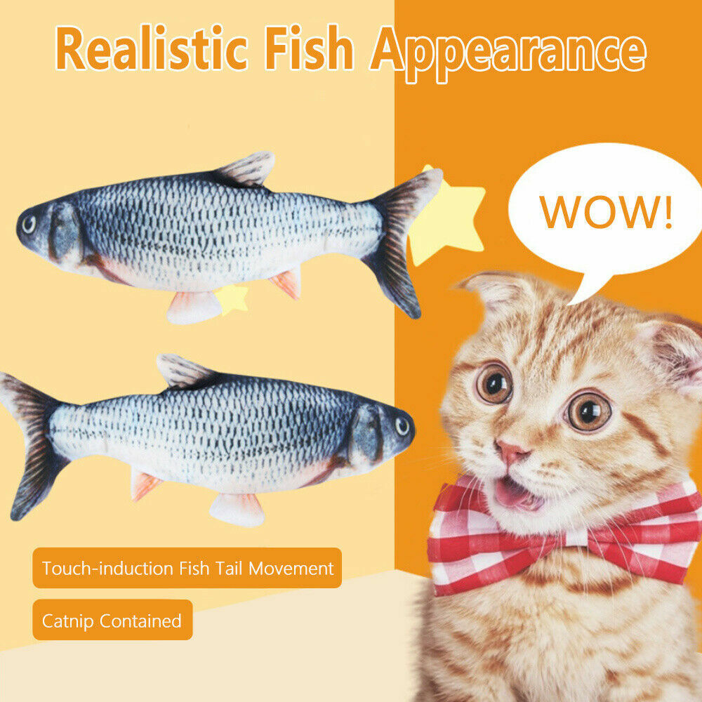 Electric Realistic Interactive Fish Cat Kicker Crazy ...