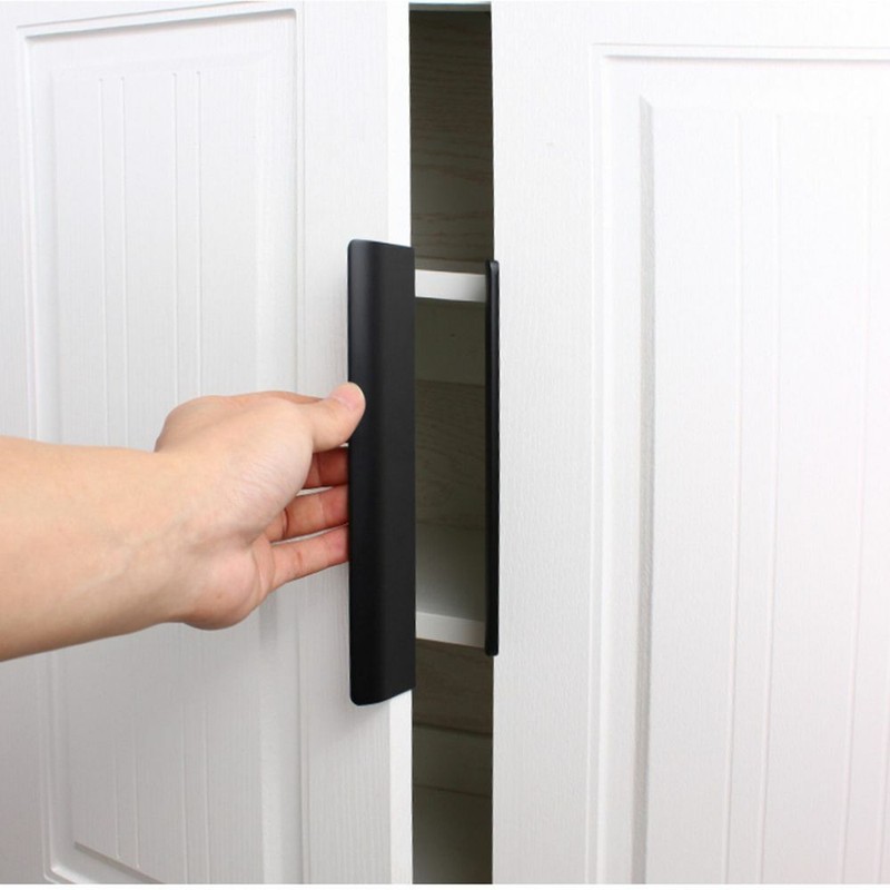 Details About Modern Black Kitchen Handle Cabinet Cupboard Door Drawer Knobs Handles