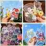DIY Dried Flower Bookmark Kit, Handmade Transparent Pressed Flower Book Marks Set Personalized Clear Glass Wishing Bottle Craft Page Markers Clips,Gifts (Bottle_B, Flower A)