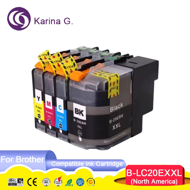LC20E LC20EXXL Color Compatible Printer Ink Cartridge for MFC-J775DW/J775DW XL/