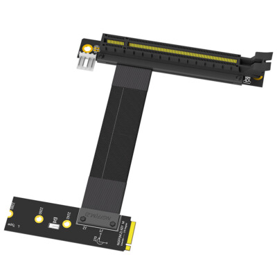 M.2 NGFF Key M to PCI-e 16x Graphics Card Riser Adapter Card, Nvme to PCI-e Left