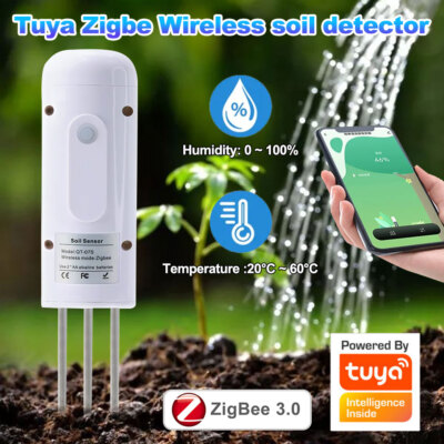 Tuya Wireless Smart Zigbee Soil Tester Durable Garden Moisture Sensor Hygrometer