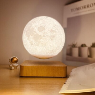 Levitating Moon Lamp Floating 3D Printing Magnetic Night Light Room Table Decor