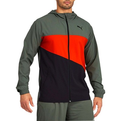 

Puma Vent Woven Training Full Zip Jacket Мужская зеленая повседневная спортивная верхняя одежда 51, Зеленый, Puma Vent Woven Training Full Zip Jacket