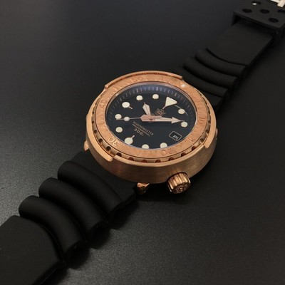 Pre-owned Steeldive Bronze Men Automatic Watch 30atm Waterproof Men Dive Watches Luminous