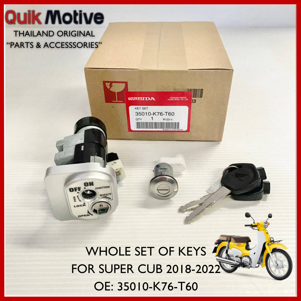 For Honda Super Cub 2018-2022 switch key lock set |35010-K76