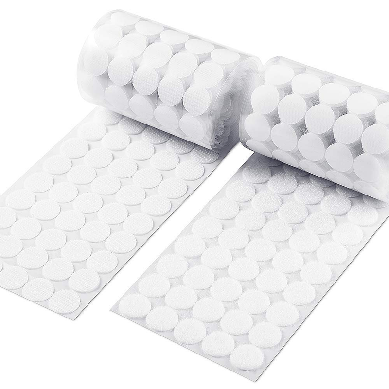 (500 Pair Sets) 3/4Inch 20Mm Diameter Sticky Back Coins Hook & Loop Self Adhesiv
