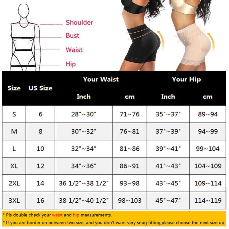 Butt Size Chart