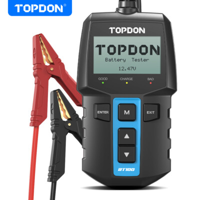 TOPDON BT100 12V Auto Car Battery Tester Charging Cranking Test 220Ah 2000CCA US