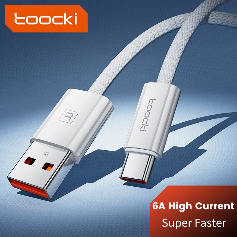 6A USB C Cable for Huawei P60 P50 Mate40 Honor Xiaomi Samsung Realme POCO X3 100